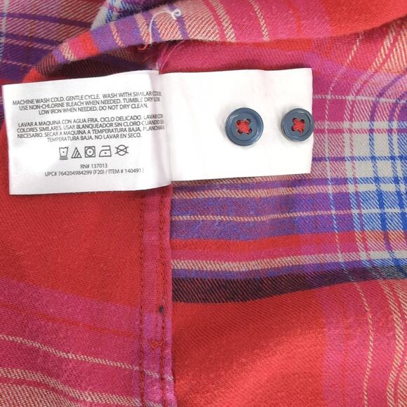 Orvis Women's Button Down Collared Long Sleeve Plaid Flannel Shirt - Size S -GUC - Picture 11 of 15